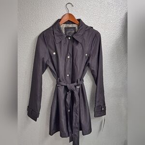 NWT Weatherproof Women's Black Rain Coat    Size M